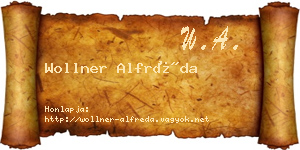 Wollner Alfréda névjegykártya